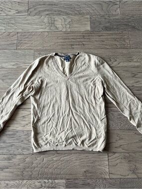 Tommy Hilfiger V-Neck Sweater in Light Beige